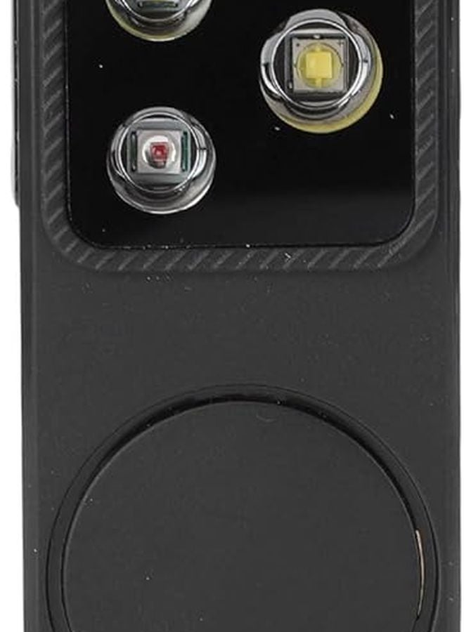 USB Rechargeable Emergency Keychain Light with Siren Alarm for Women Safety Black - Image 1